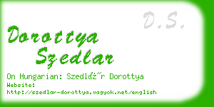 dorottya szedlar business card